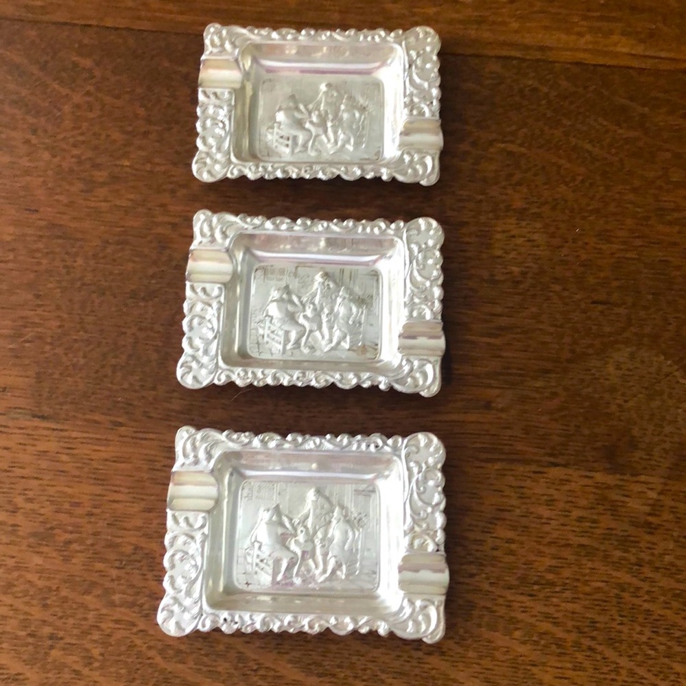 Vintage Silver Ashtrays